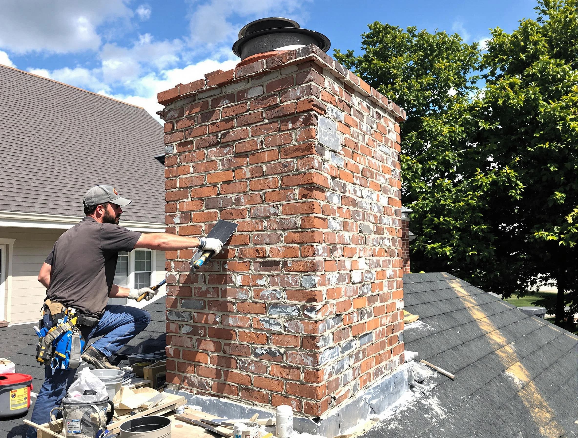 Completed chimney rebuild by Lindon Chimney Sweep in Lindon, UT