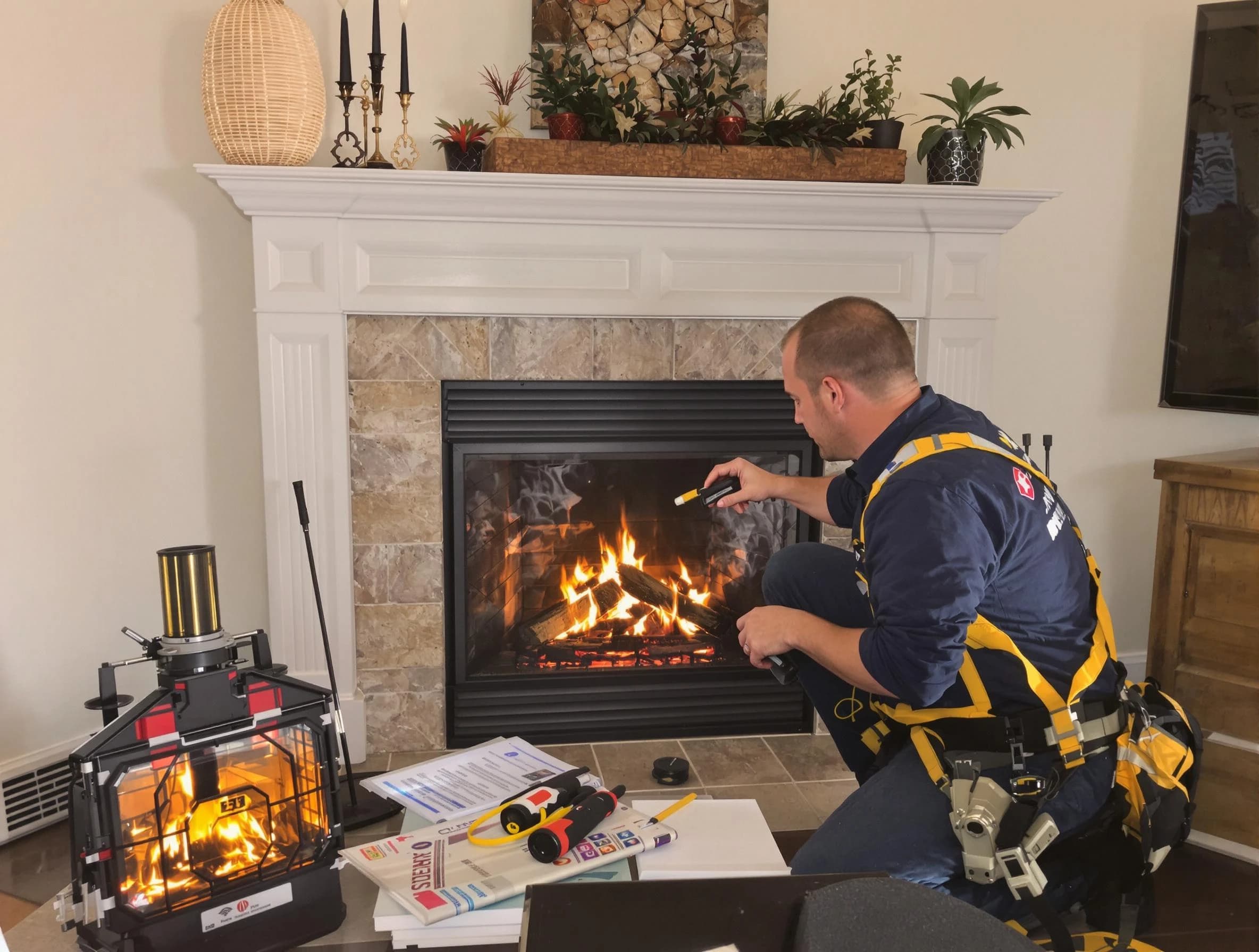 Safety-focused fireplace inspection by Lindon Chimney Sweep in Lindon, UT