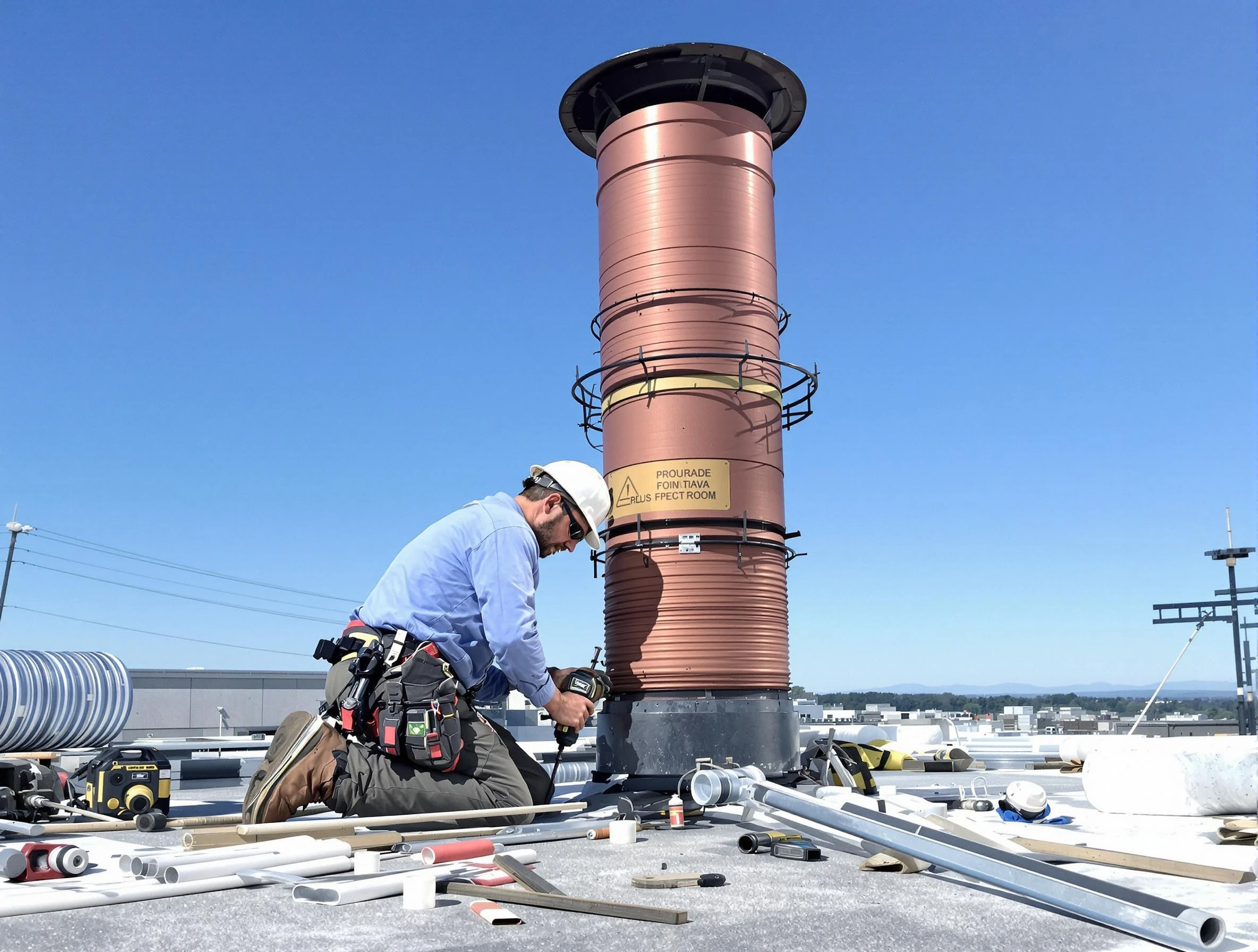 Installed chimney liner by Lindon Chimney Sweep in Lindon, UT