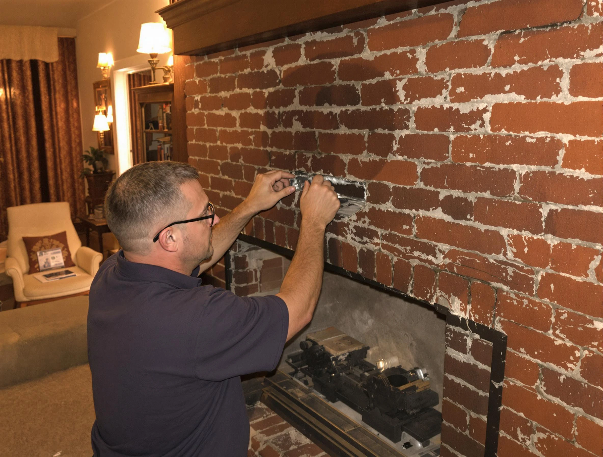 Lindon Chimney Sweep expert fixing a fireplace in Lindon, UT
